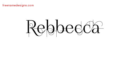 Decorated Name Tattoo Designs Rebbecca Free
