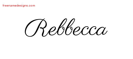 Classic Name Tattoo Designs Rebbecca Graphic Download