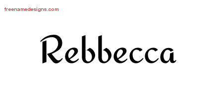 Calligraphic Stylish Name Tattoo Designs Rebbecca Download Free