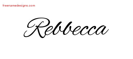 Cursive Name Tattoo Designs Rebbecca Download Free