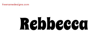 Groovy Name Tattoo Designs Rebbecca Free Lettering