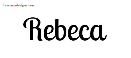 Handwritten Name Tattoo Designs Rebeca Free Download