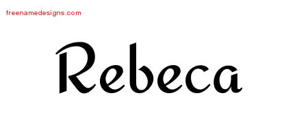 Calligraphic Stylish Name Tattoo Designs Rebeca Download Free