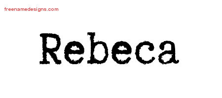 Typewriter Name Tattoo Designs Rebeca Free Download