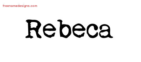 Vintage Writer Name Tattoo Designs Rebeca Free Lettering