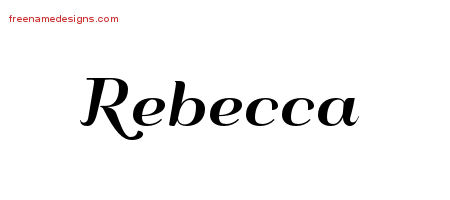 Art Deco Name Tattoo Designs Rebecca Printable