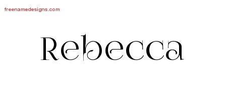 Vintage Name Tattoo Designs Rebecca Free Download