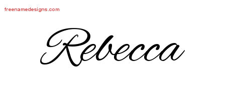 Cursive Name Tattoo Designs Rebecca Download Free