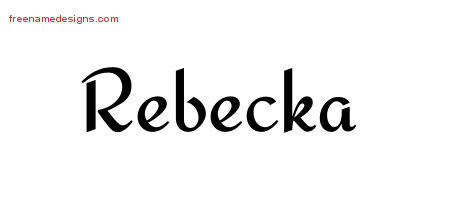 Calligraphic Stylish Name Tattoo Designs Rebecka Download Free