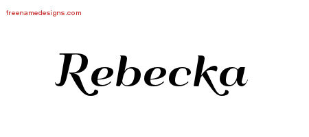 Art Deco Name Tattoo Designs Rebecka Printable