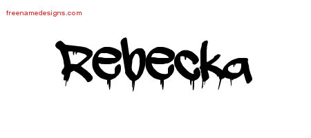 Graffiti Name Tattoo Designs Rebecka Free Lettering
