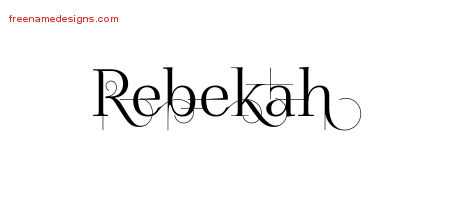 Decorated Name Tattoo Designs Rebekah Free