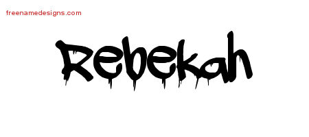 Graffiti Name Tattoo Designs Rebekah Free Lettering