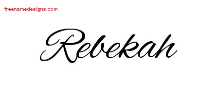 Cursive Name Tattoo Designs Rebekah Download Free