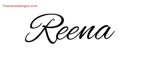Cursive Name Tattoo Designs Reena Download Free