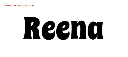 Groovy Name Tattoo Designs Reena Free Lettering