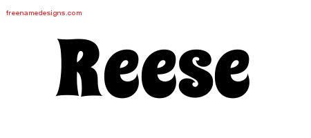 Groovy Name Tattoo Designs Reese Free Lettering