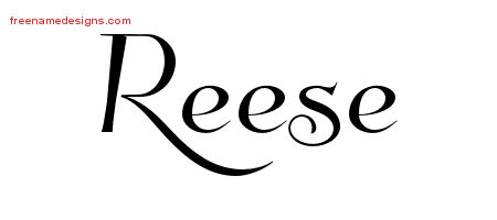 Elegant Name Tattoo Designs Reese Free Graphic