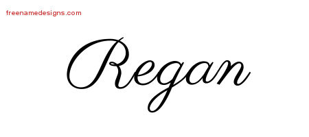 Classic Name Tattoo Designs Regan Graphic Download