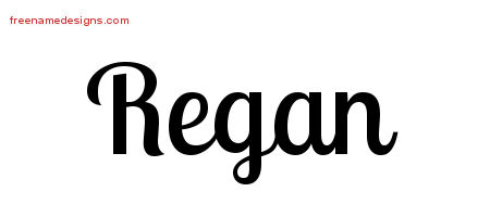 Handwritten Name Tattoo Designs Regan Free Download