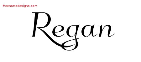 Elegant Name Tattoo Designs Regan Free Graphic