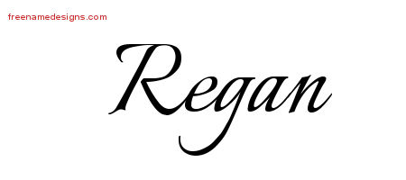 Calligraphic Name Tattoo Designs Regan Download Free