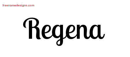 Handwritten Name Tattoo Designs Regena Free Download
