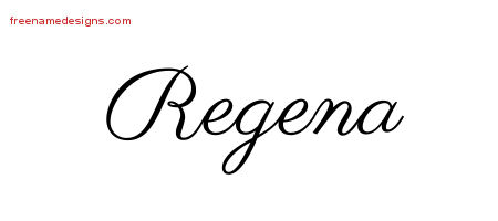 Classic Name Tattoo Designs Regena Graphic Download