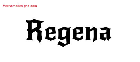 Gothic Name Tattoo Designs Regena Free Graphic