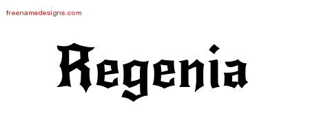Gothic Name Tattoo Designs Regenia Free Graphic