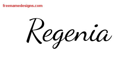 Lively Script Name Tattoo Designs Regenia Free Printout