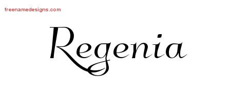 Elegant Name Tattoo Designs Regenia Free Graphic