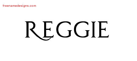 Regal Victorian Name Tattoo Designs Reggie Printable