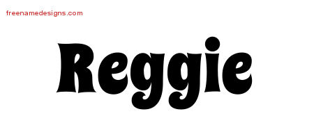 Groovy Name Tattoo Designs Reggie Free