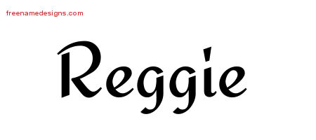 Calligraphic Stylish Name Tattoo Designs Reggie Free Graphic