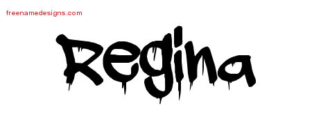 Graffiti Name Tattoo Designs Regina Free Lettering