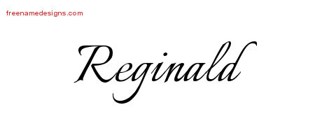 Calligraphic Name Tattoo Designs Reginald Free Graphic