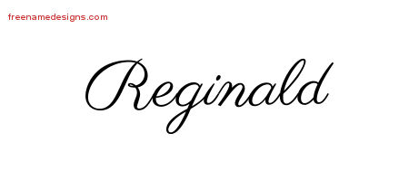 Classic Name Tattoo Designs Reginald Printable