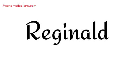 Calligraphic Stylish Name Tattoo Designs Reginald Free Graphic