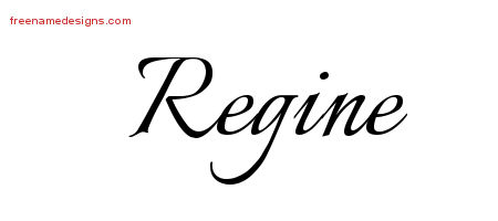 Calligraphic Name Tattoo Designs Regine Download Free