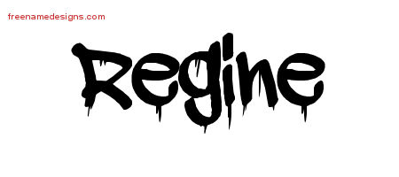 Graffiti Name Tattoo Designs Regine Free Lettering