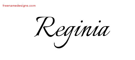 Calligraphic Name Tattoo Designs Reginia Download Free