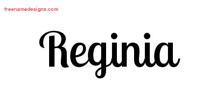 Handwritten Name Tattoo Designs Reginia Free Download
