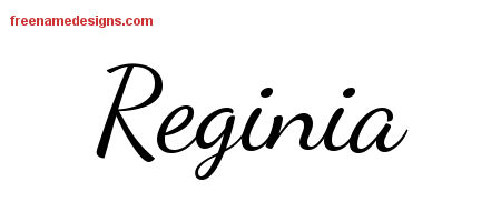 Lively Script Name Tattoo Designs Reginia Free Printout