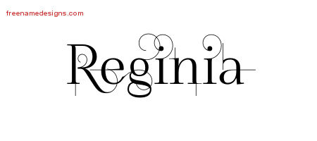 Decorated Name Tattoo Designs Reginia Free