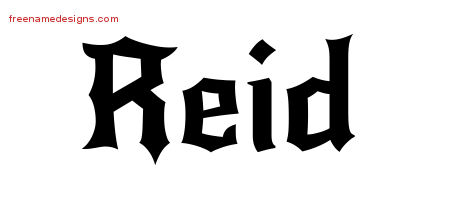 Gothic Name Tattoo Designs Reid Download Free