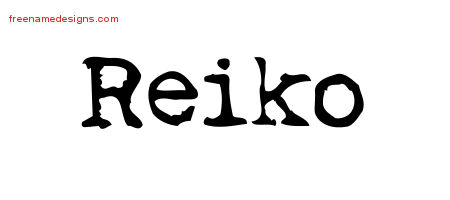 Vintage Writer Name Tattoo Designs Reiko Free Lettering