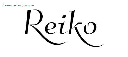 Elegant Name Tattoo Designs Reiko Free Graphic