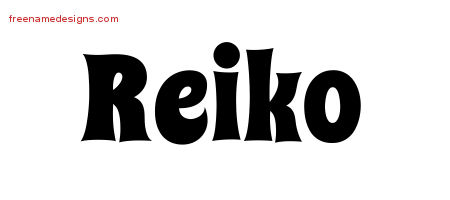 Groovy Name Tattoo Designs Reiko Free Lettering