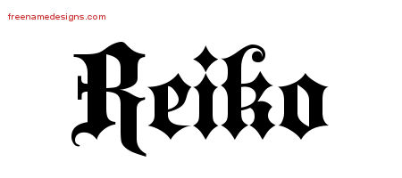 Old English Name Tattoo Designs Reiko Free